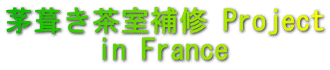 茅葺き茶室補修 Project in France